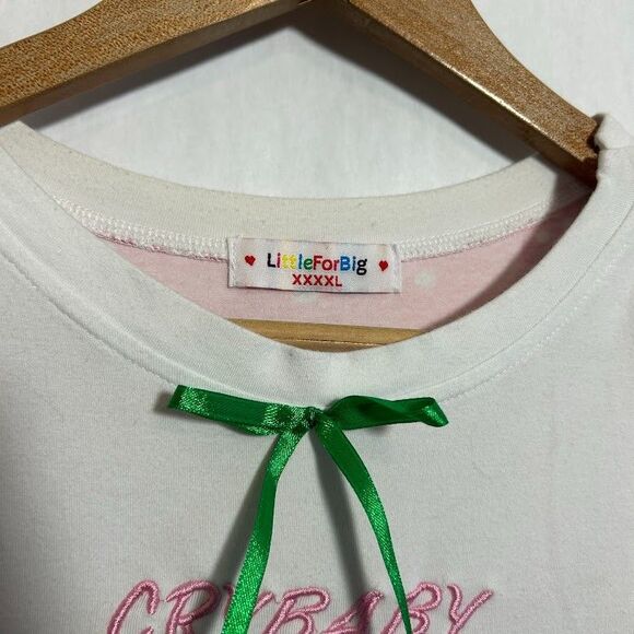 Little For Bigs Bodysuit XXXXL Strawberry Crybaby Pink Collar DDLG - Picture 6 of 10